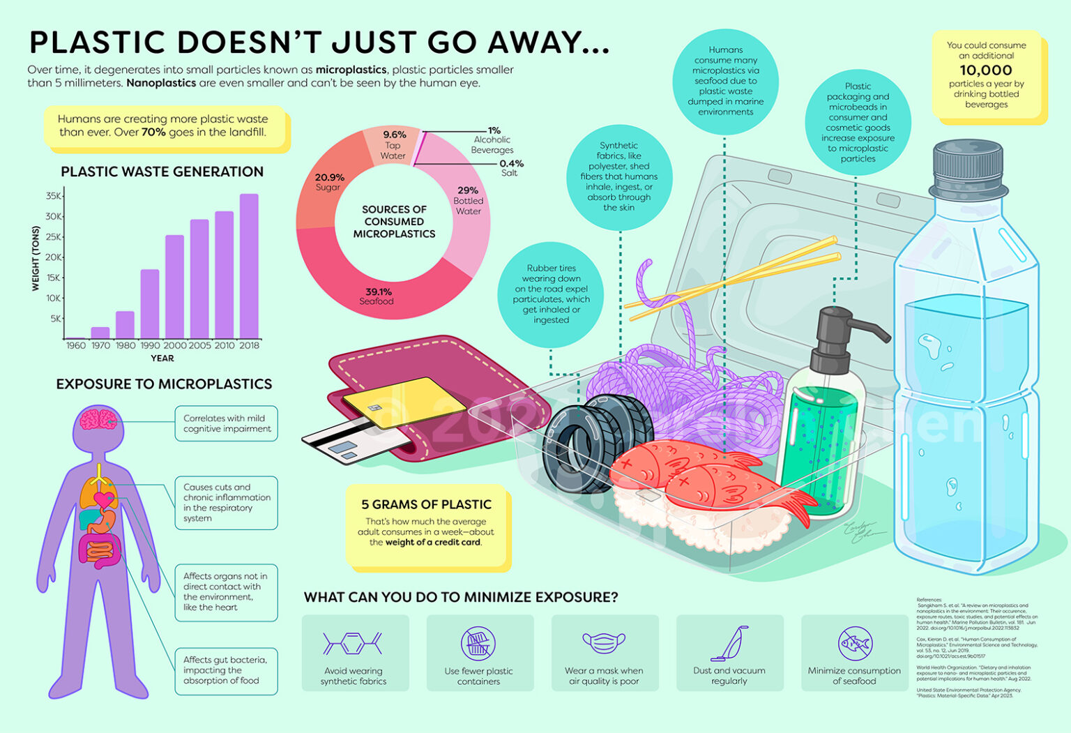 Microplastics Infographic – Carolyn Chen Biomedical Visualization